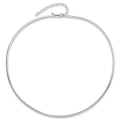 Sterling Silver w/2 in Ext Cubetto Chain