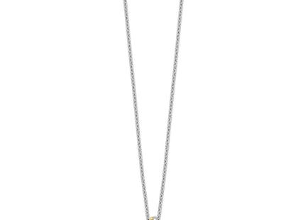 Sterling silver diamond necklace, alternate view