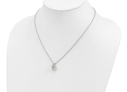 Sterling silver diamond necklace, further view