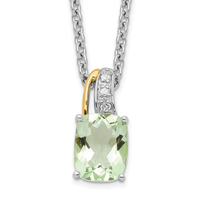 Sterling silver diamond necklace
