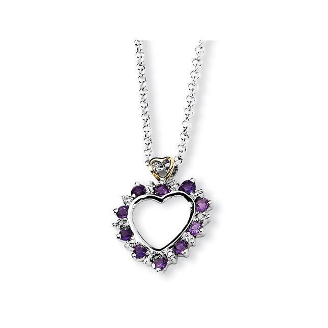 Sterling silver diamond necklace