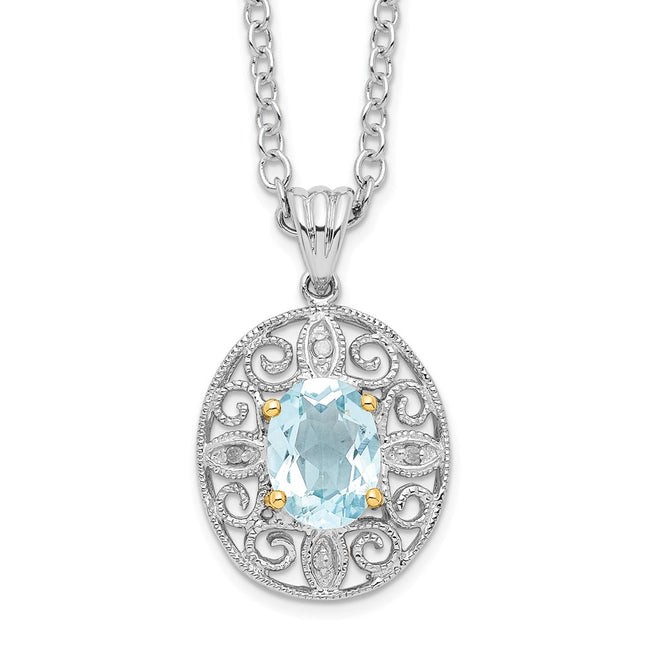 Sterling silver diamond necklace
