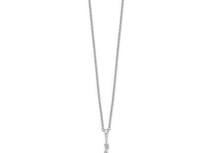 Sterling silver diamond necklace, alternate view