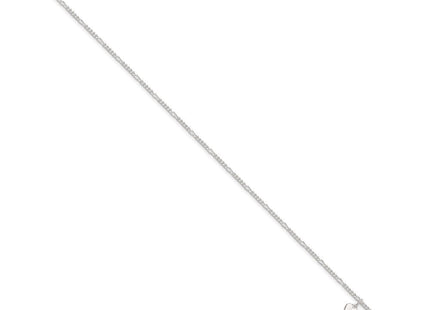 Sterling silver heart anklet, alternate view