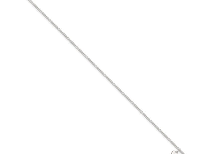 Sterling Silver Heart Dangle Anklet (Style QG289-10)