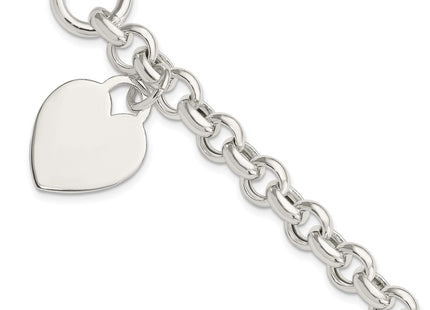 Sterling silver heart bracelet
