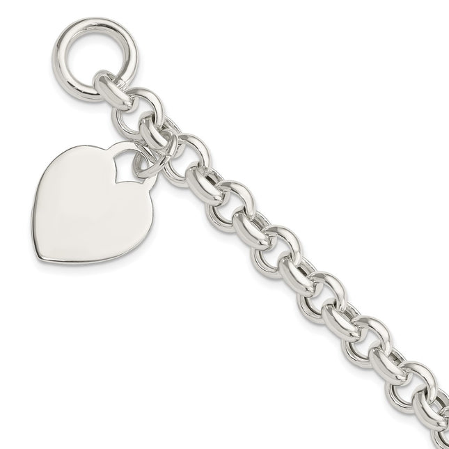 Sterling silver heart bracelet
