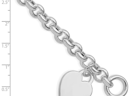 Sterling silver heart bracelet, another view