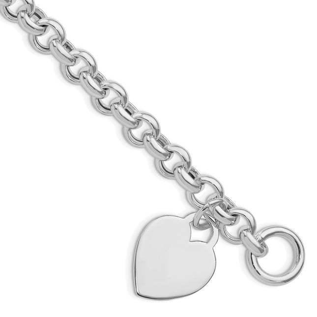 Sterling silver heart bracelet