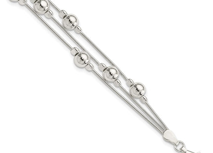Sterling Silver Chain Bracelets Style QG3344 - Classique Jewelry Inc.