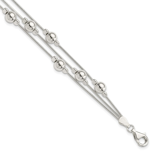 Sterling Silver Chain Bracelets Style QG3344 - Classique Jewelry Inc.