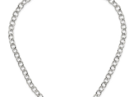 Sterling Silver Cable Necklace (Style QG3357-18)
