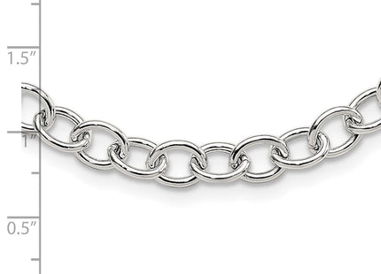 Sterling Silver Cable Necklace (Style QG3357-18)