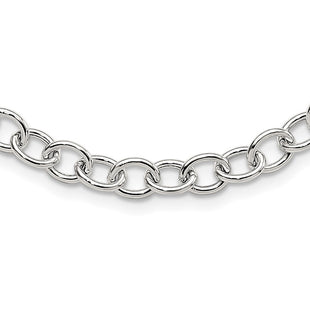 Sterling Silver Cable Necklace (Style QG3357-18)