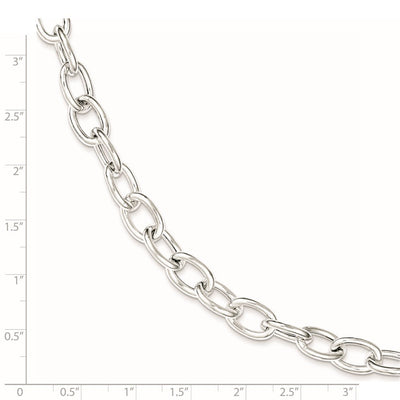 Sterling Silver Open Link Cable Necklace
