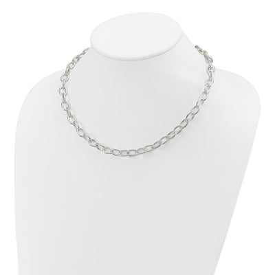 Sterling Silver Open Link Cable Necklace