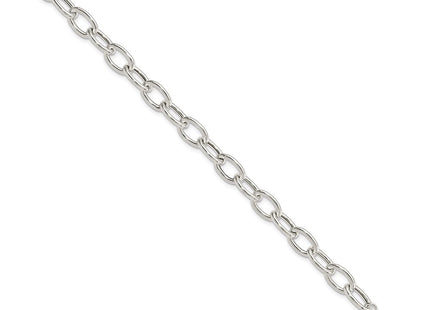 Sterling Silver Open Link Cable Necklace