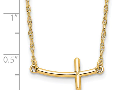 Sterling silver cross necklace, another view