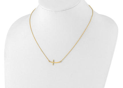 Sterling silver cross necklace, another view