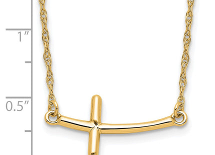 Sterling silver cross necklace, further view