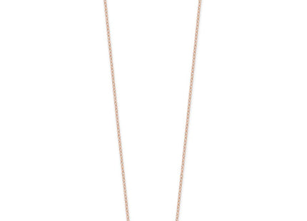 Sterling Silver Rose Gold-plated CZ Sideways Cross w/2in Ext Necklace (Style QG3476P-16)