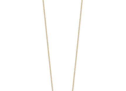 Sterling Silver Yellow Gold-plated CZ Sideways Cross w/2in Ext Necklace (Style QG3476Y-16)