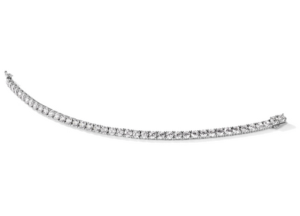 Sterling Shimmer Sterling Silver Rhodium-plated 41 Stone CZ Bracelet