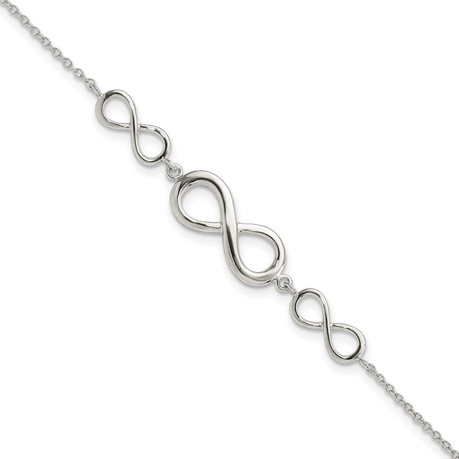 Sterling Silver Bracelets Style QG3627 - Classique Jewelry Inc.