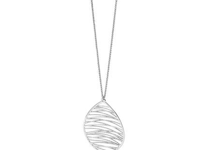 Sterling Silver Rhodium-plated Polished w/ 1.75in Ext. Necklace