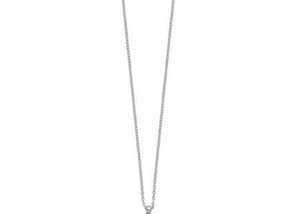 Sterling silver cubic zirconia necklace, alternate view
