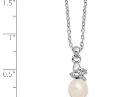 Sterling silver cubic zirconia necklace, another view