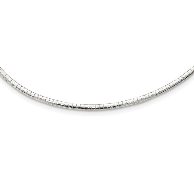 Sterling Silver Cubetto Necklace, 16 x 3mm