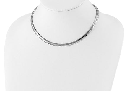 Sterling Silver Rhodium-plated w/2in. Ext Cubetto Chain (Style QG4224R-16)