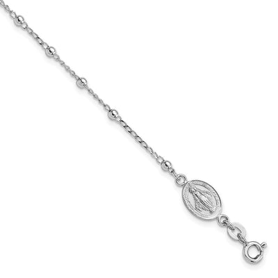 Sterling silver miraculous medal bracelet