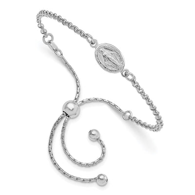 Sterling silver miraculous medal bracelet