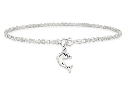 Sterling silver anklet, another view