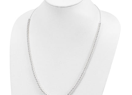 Sterling Silver Graduated Beads Adjustable Necklace (Style QG4548-28)