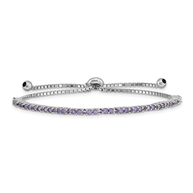 Sterling Silver Bracelets Style QG4757FEB - Classique Jewelry Inc.