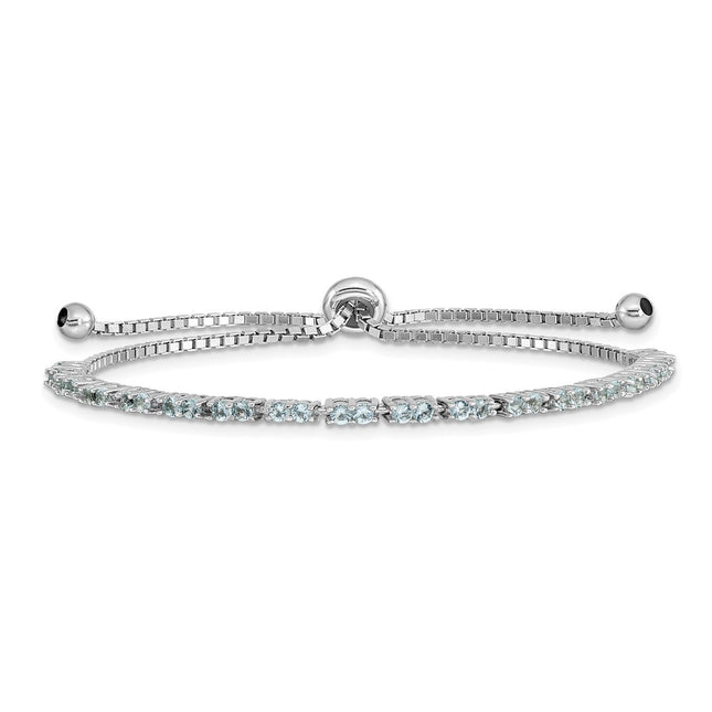 Sterling Silver Bracelets Style QG4757MAR - Classique Jewelry Inc.