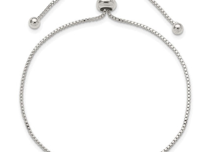 Sterling Silver Polished Bar Adjustable Bracelet