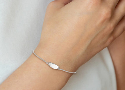 Sterling Silver Polished Bar Adjustable Bracelet
