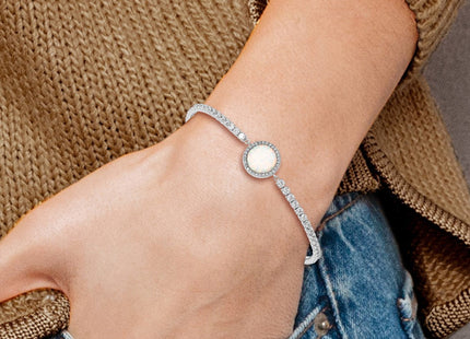 Sterling silver cubic zirconia bracelet, another view