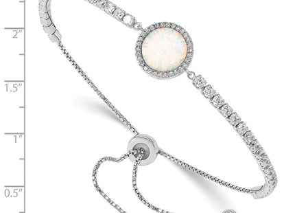 Sterling silver cubic zirconia bracelet, alternate view