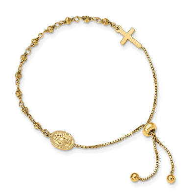Sterling silver miraculous medal bracelet