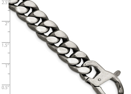Sterling silver curb link bracelet, another view