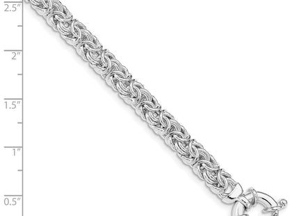 Sterling silver byzantine link bracelet, another view
