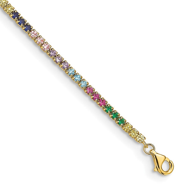 Sterling Silver Bracelets Style QG5050GP - Classique Jewelry Inc.