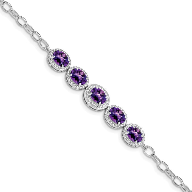 Sterling Silver Bracelets Style QG5058 - Classique Jewelry Inc.