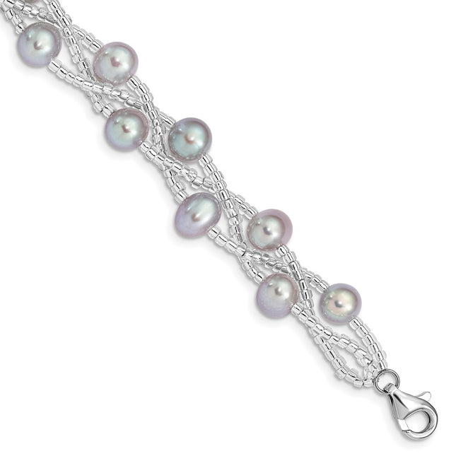 Sterling Silver Bracelets Style QG5085 - Classique Jewelry Inc.