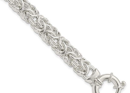 Sterling silver byzantine link bracelet